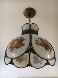 Lamp Tiffany en pétales de verre vintage