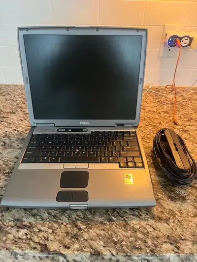 Dell D600 vintage Laptop, Windows XP, charger, for parts/repair, View more