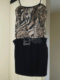 Size Small, Short leopard print dress $20 , worn once ! 