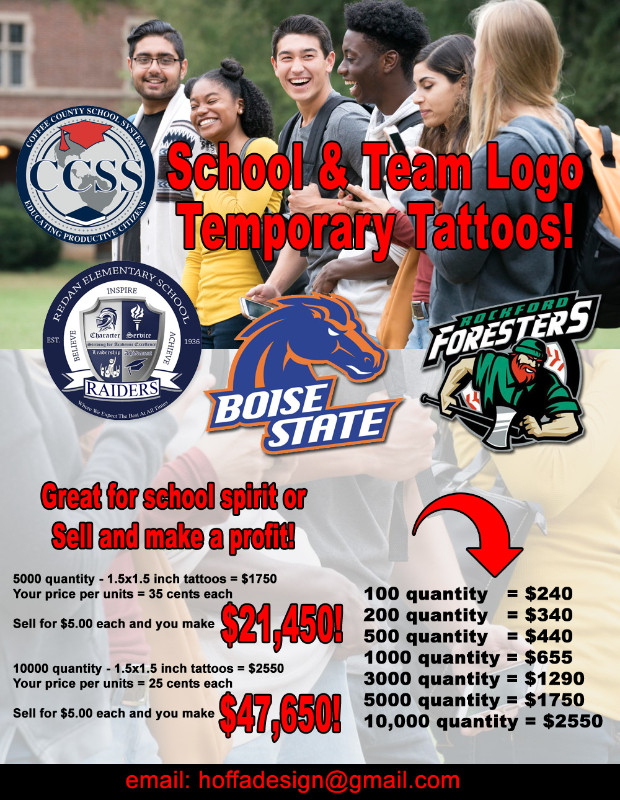 2024 Custom Temporary Tattoos for Branding and Advertising in Hobbies & Crafts in Burnaby/New Westminster - Image 2