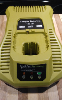 Ryobi One, 12-18 V charger for Li, Ni-Cd, Ni-MH batteries