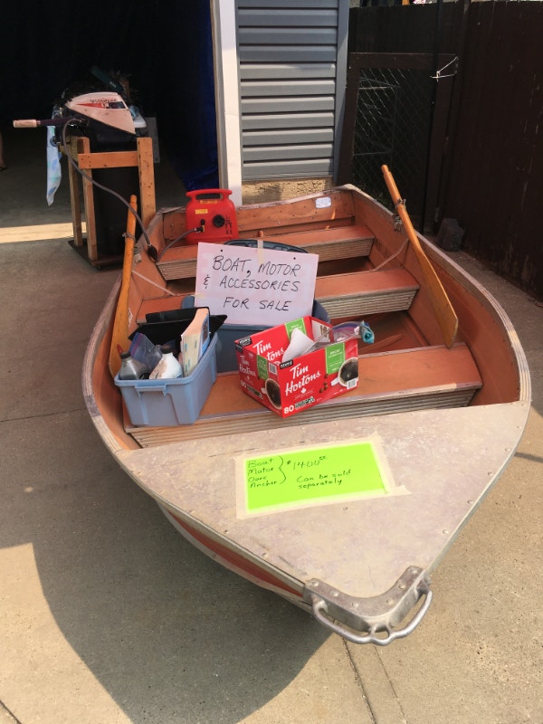 9.5hp motor & 12ft aluminum boat with accessories Powerboats & Motorboats Edmonton Kijiji