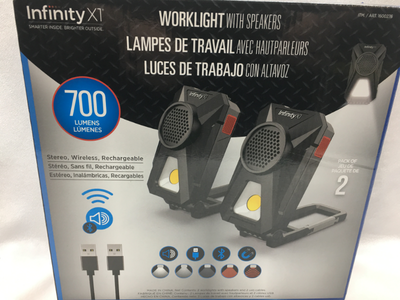 Infinity X1 Rechargeable Wireless WorkLight with Bluetooth, View more