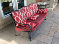 Patio Couch with Cushions - $150