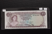 Bahamas    1968 50 Cents Banknote