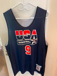 Team USA #9 Michael Jordan Reversible Basketball Jersey -  Sz L