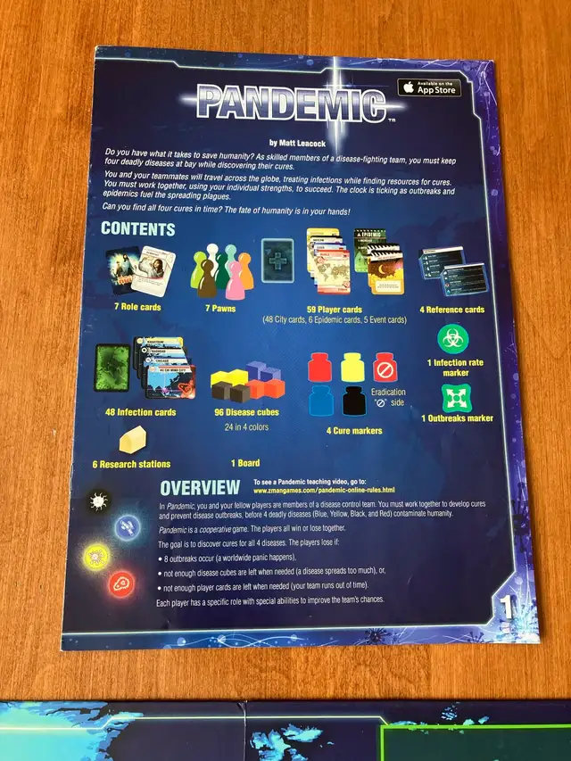 Pandemic Game by Zman, Complete62863284158593123