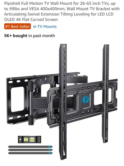 New Full Motion TV Wall Mount for 26-65 inch TVs, View more