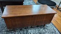 Vintage cedar and walnut Lane chest (with lock key)