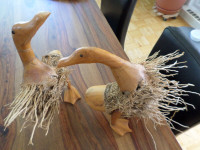 2 canards à poils de racines