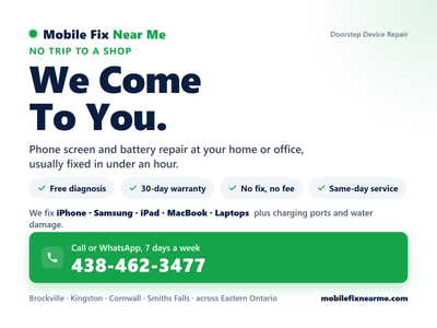 Doorstep Phone Repair - We Come To You | Free Diagnosis, View more