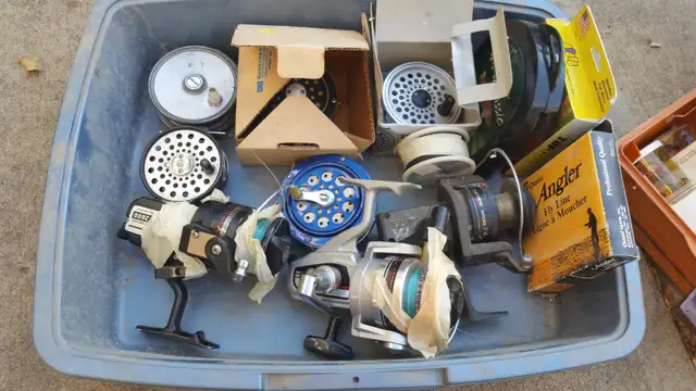 Lot of Fishing Reels + Freshwater Tackle – Spinning & Fly Reels,
