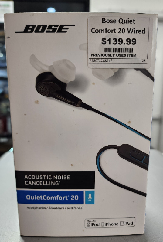 Bose Quiet Comfort 20 Wired Headphones in Headphones in Summerside