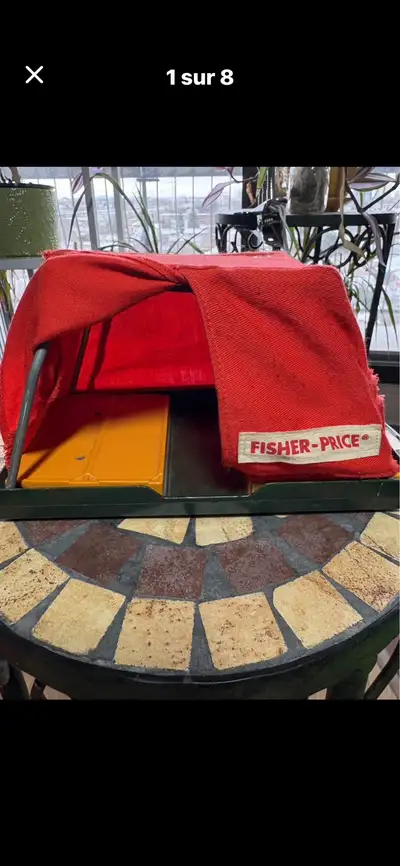 Vintage Tente Fisher Price, Fisher Price Pop Up Tent Adventure Safari Inc 1979 jouet ancien ❌Disponi...