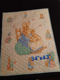 QUILTED BABY "BUNNY" BLANKET