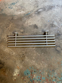 Painted metal pipes wall mounted shelf 
