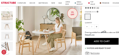 STRUCTUBE - EIFFEL TABLE 90cms, and 2 LAVAL Beige Chairs., View more