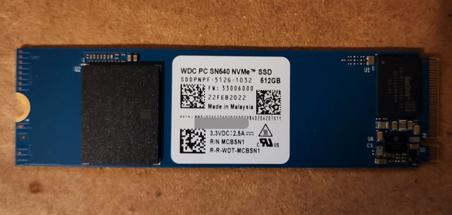 WD SN540 512GB NVMe Internal SSD with WINDOWS 11 HOME in System Components in Kitchener / Waterloo