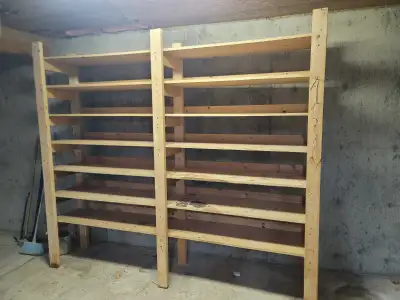 Custom Made ¾” Solid Wood Shelving Unit, View more