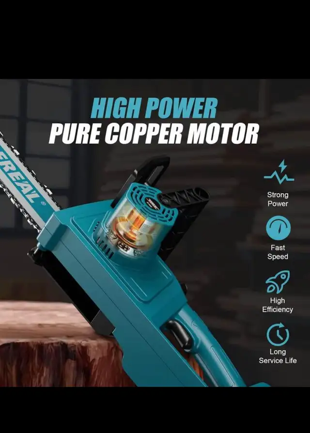 12 Inch Cordless Electric Chainsaw 20V Battery Chainsaw wit 4.0A in Power Tools in Hamilton - Image 5