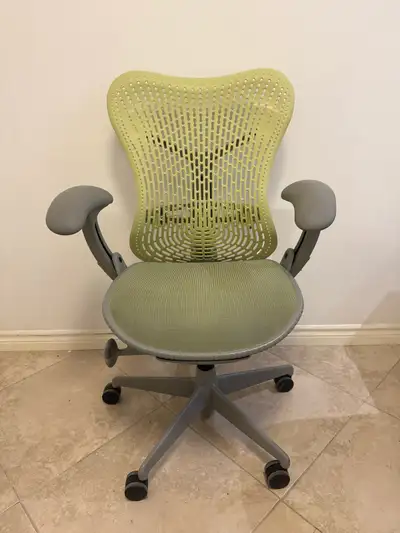 Selling five Mirra ergonomic office chairs from Herman Miller. These are high-end, adjustable, and b...