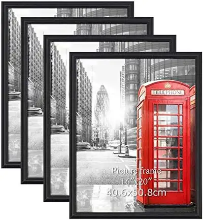 Calenzana Black Wall Mount Rectangular 16x20 Poster Frame Set of, View more
