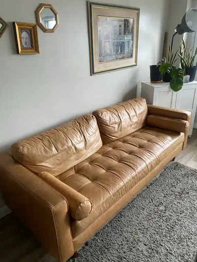 100% authentic leather structube kinsley couch, View more