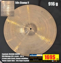 Cymbale ZILDJIAN AVEDIS USA Vintage 50's crash 16 - 916 gr