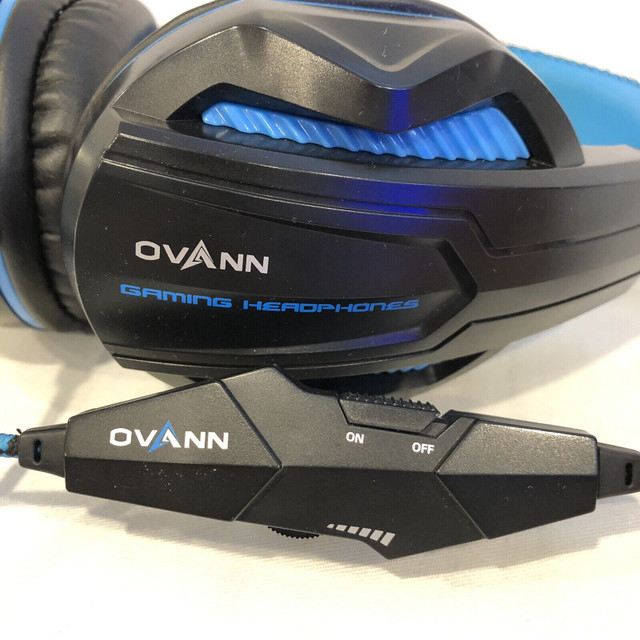 OVANN X2 BLUE PRO GAMING 3.5MM WIRED HEADPHONES W/ MIC WORKS dans Appareils électroniques  à Ville de Montréal - Image 4