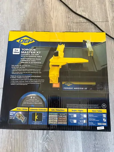This new QEP Torque Master XT is a 4-inch portable tile saw with an extension table, perfect for cut...