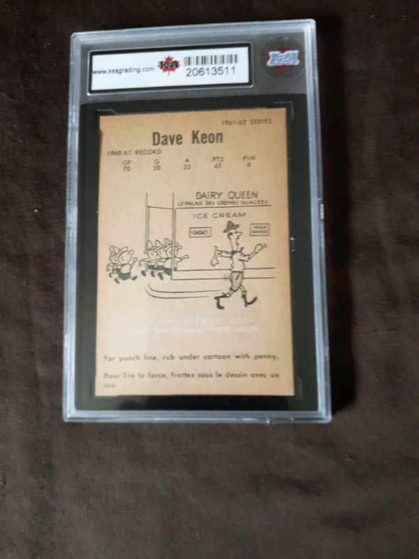 Dave Keon Rookie Hockey Card in Arts & Collectibles in Sarnia - Image 2