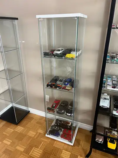 Ikea Detolf Glass Display Cabinets/Cases. Colours available: White/birch/dark brown. Delivery availa...