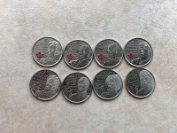 Set of 1812 quarters    Coins