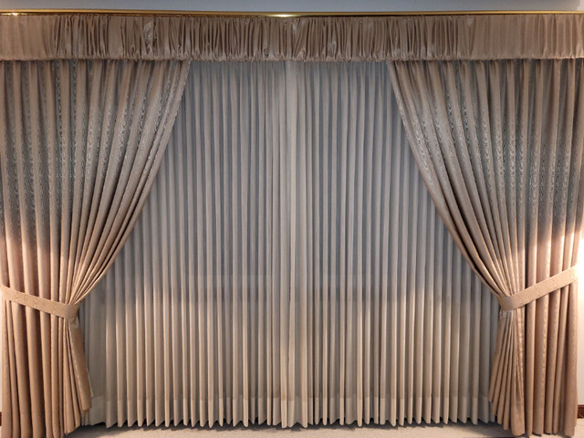 Drapes with Valance and Sheers in Window Treatments in Windsor Region