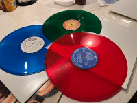 3 Disques couleur vinyle vinyl record LP couleur