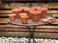 Clay flower pots (9)