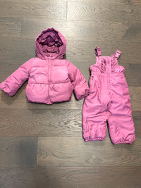 Baby gap lilac down filled snowsuit sz 2/3T NWT