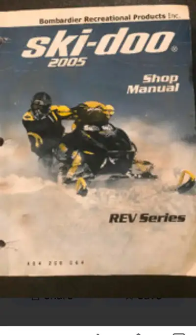 2005 Skidoo Shop Manual, in excellent condition.