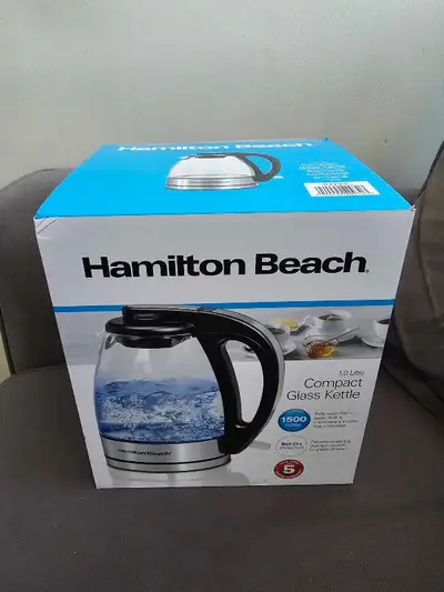 Hamilton Beach Glass Electric Tea Kettle, 1 L, 1500 Watts, View more