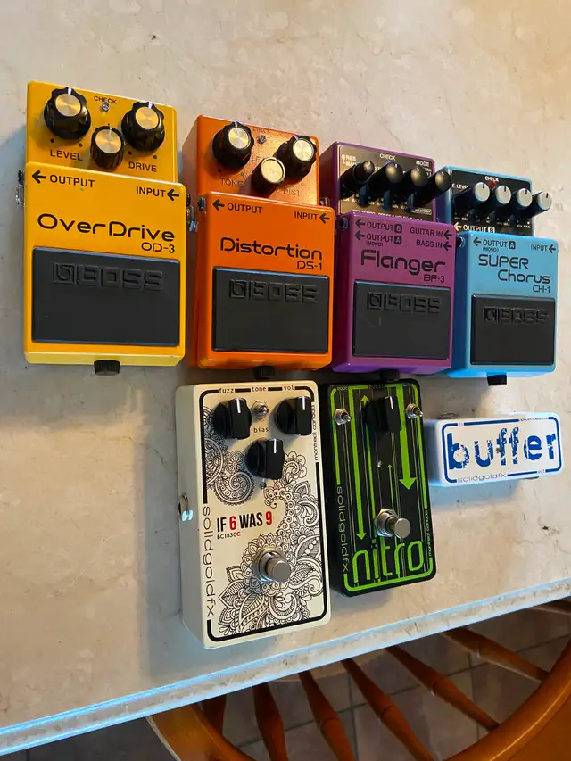 Pedals- Boss-Way Huge-Solidgoldfx-fender footswitch in Amps & Pedals in Ottawa - Image 3
