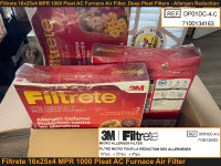 Filtrete 16x25x4 MPR 1000 Pleat AC Furnace Air Filter, READ !