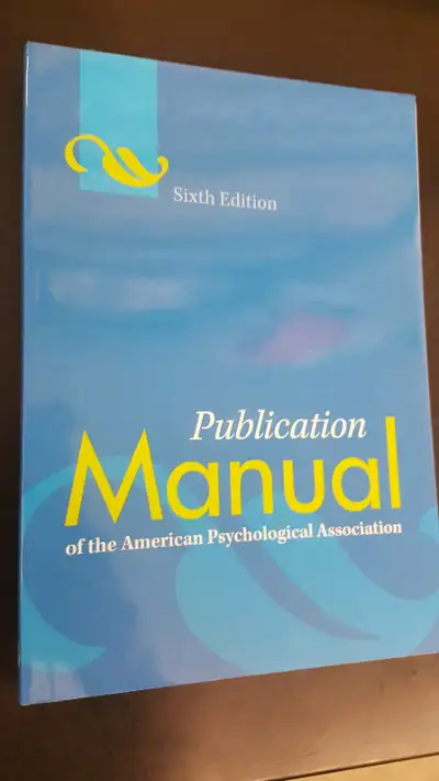 Publication Manual of the American Psychological Association Sixth Edition ISBN 9781433805615 Scorpi...
