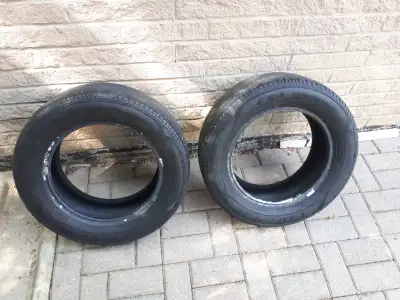 Pair Cooper All Season Tires 195/60R14 - $35/pair Cooper CS4 Touring All-Season tires; uneven tread...