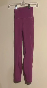 Lululemon Align Leggings/Pants Size 2 Magenta Pink 25” Worn Once