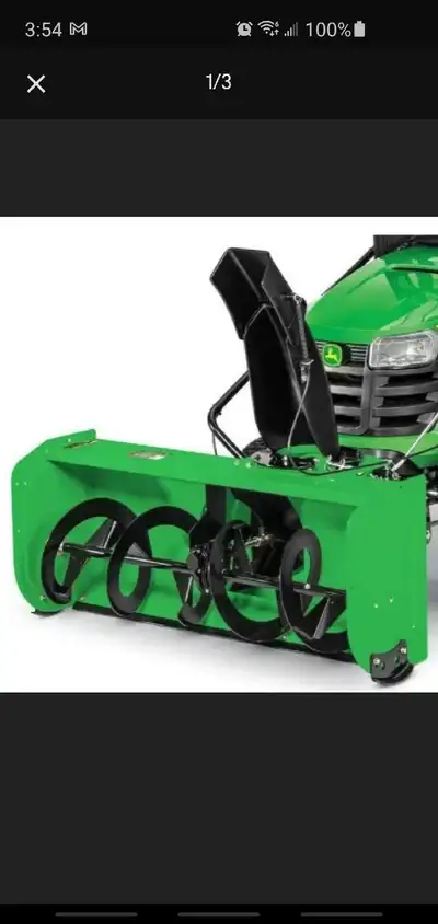 John Deere 44" snowblower attachment, View more