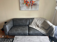Structure leather grey couch 