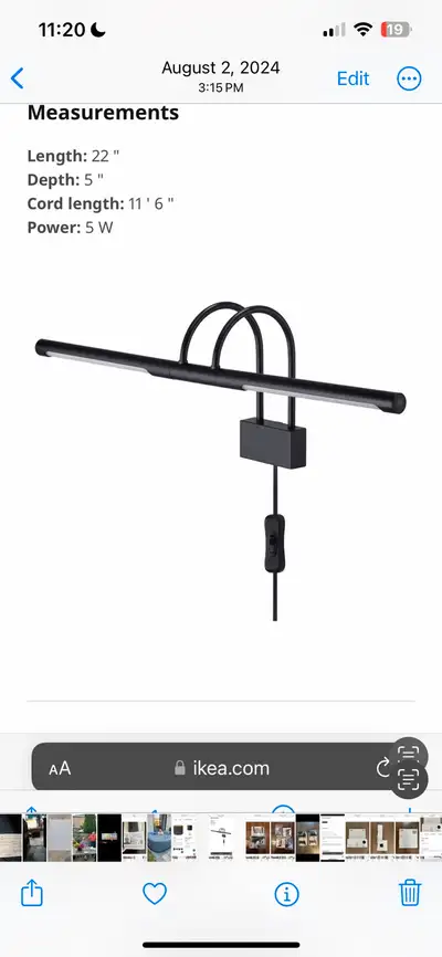 IKEA LED Wall Lamp, View more