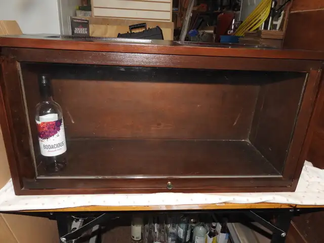 Antique  barrister bookcase repurposed table/counter top display in Storage & Organization in Hamilton - Image 6