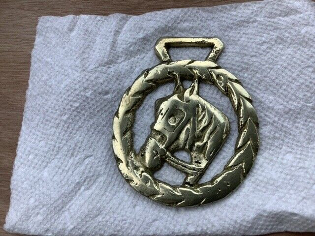 Vintage Horse Brass Medallion Harness Featuring a Horse Head in Arts & Collectibles in Belleville