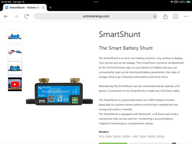 Victron Smart Shunt and Battery Temp Sensor in Other in St. John's